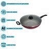 Panela Wok Frigideira Alta Nº32 C/tampa Vidro Antiaderente - 4