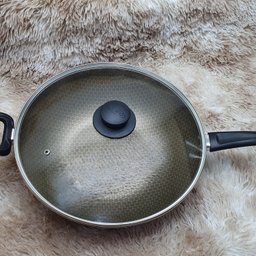 Panela Wok Frigideira Alta Nº32 C/tampa Vidro Antiaderente - 10 Panela Wok Frigideira Alta Nº32 C/tampa Vidro Antiaderente - 10