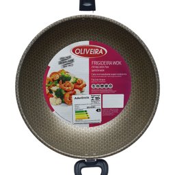 Panela Wok Frigideira Alta Nº32 C/tampa Vidro Antiaderente - 9 Panela Wok Frigideira Alta Nº32 C/tampa Vidro Antiaderente - 9