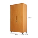 Ver imagem 4 de Guarda Roupa Solteiro Multiuso sem Gaveta Reforçado Ouro Fechadura com Chave Nature