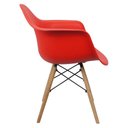Ver imagem 4 de Kit 2 Cadeiras Charles Eames Eiffel Design Wood com Braços - Vermelho