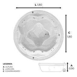 Spa Redondo Babilonia com Hidro - 127v - 2