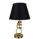 Ver imagem 2 de Abajur Moderno Maia Dourado com Cúpula Preta para Sala de Estar, Quartos, Cabeceira de Cama