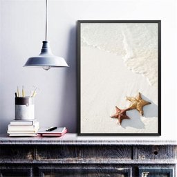 Quadro Coleção Praia Soft - Estrelas do Mar 24x18cm:madeira Branca - 2