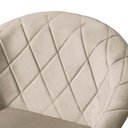 Ver imagem 4 de Kit 2 Poltronas Estofada Decorativa Canastra em Veludo Base Madeira Maciça - Bege