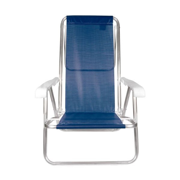Cadeira Reclinável Alumínio 8 Posições Azul Marinho - 3