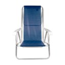 Ver imagem 3 de Cadeira Reclinável Alumínio 8 Posições Azul Marinho