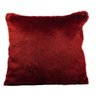 Capa de almofada 45x45 bordô pelo sintético - 1