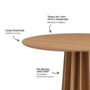 Ver imagem 5 de Conjunto de Jantar Mesa Redonda com Vidro e 4 Cadeiras