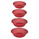 Ver imagem 1 de Conjunto Peneira Sem Cabo 4 Peças Vermelho