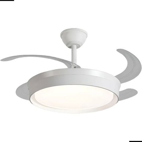 Ventilador de Teto Chase Branco Id618 com Led 36w Multicolor Dimerizável e Controle Remoto