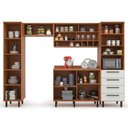 Ver imagem 4 de Cozinha Compacta 5 Peças 7 Portas 4 Gavetas Evolution Plus Branco/Freijó/Off-White