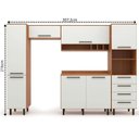 Ver imagem 3 de Cozinha Compacta 5 Peças 7 Portas 4 Gavetas Evolution Plus Branco/Freijó/Off-White