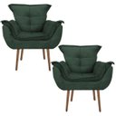 Ver imagem 2 de Kit 2 Poltrona Perola Verde