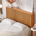 Ver imagem 5 de Cabeceira 1,60 Cama Casal Queen Painel Ripado Mdf Box Cores:nature