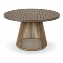 Ver imagem 2 de Mesa Laguna Alumínio 100cm Tampo Ripado Pintura Eletrostática Trama Original