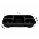 Ver imagem 4 de Kit 3 Porta Condimentos para Restaurantes e Lanchonetes 4 Frascos Preto