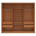Ver imagem 4 de Guarda Roupa Casal 3 Portas de Correr e 4 Gavetas com Espelho 240850 Linha Porto Politorno Móveis