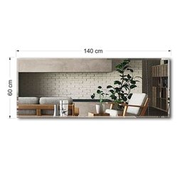Espelho Grande Lapidado com Bisotê Retangular Decorativo 140x60cm - 3