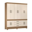 Ver imagem 2 de Guarda Roupa New Murano Casal 10 Portas - Amêndola Touch/ Off White Demóbile