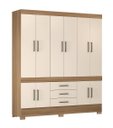 Ver imagem 2 de Guarda Roupa New Murano Casal 10 Portas - Amêndola Touch/ Off White Demóbile