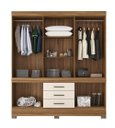 Ver imagem 3 de Guarda Roupa New Murano Casal 10 Portas - Amêndola Touch/ Off White Demóbile