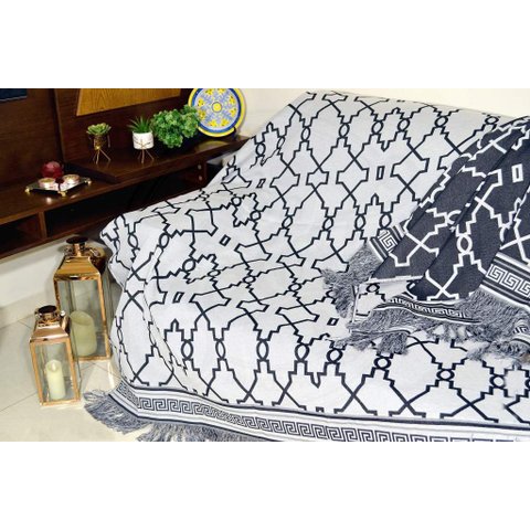 Manta de Sofá Jacquard Rústico Dupla Face - Thaís Arte & Tear