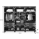 Ver imagem 5 de Guarda Roupa New Master 6 Portas 4 Gavetas 10 Prateleiras - Benetil