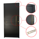 Ver imagem 3 de Porta Lambril c/Puxador D. Super Preto Dourado 90 Brimak