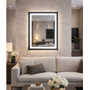 Ver imagem 6 de Espelho LED Banheiro Touch 3 Cores de Luz com Desembaçador Display Digital 80x60 cm Bivolt:110/220V