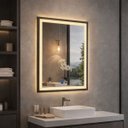 Ver imagem 7 de Espelho LED Banheiro Touch 3 Cores de Luz com Desembaçador Display Digital 80x60 cm Bivolts 110/220V