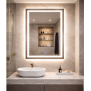 Ver imagem 4 de Espelho LED Banheiro Touch 3 Cores de Luz com Desembaçador Display Digital 80x60 cm Bivolt:110/220V