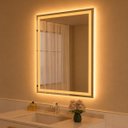 Ver imagem 1 de Espelho LED Banheiro Touch 3 Cores de Luz com Desembaçador Display Digital 80x60 cm Bivolt:110/220V