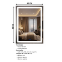 Ver imagem 4 de Espelho Banheiro Inteligente Touch Led 3 Cores + Desembacador com Display Digital80x60 Cm