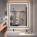 Ver imagem 2 de Espelho Led Banheiro Touch 3 Cores de Luz com Desembaçador Display Digital 80x60 Cm Bivolt:110/220v