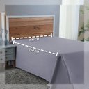 Ver imagem 3 de Roupa Cama Casal 300 Fios Lençol Virol sem Elástico de Algodão:cinza