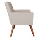 Ver imagem 4 de Kit Poltrona e Namoradeira Nina Suede Pés Palito Castanho - Pallazio - Bege