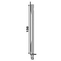 Rodapé Poliestireno Frisado Lev152 Santa Luzia - 2,4mx15cm - 3