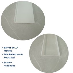 Rodapé Poliestireno Frisado Lev152 Santa Luzia - 2,4mx15cm - 2