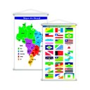 Ver imagem 1 de Mapa e Bandeiras Dos Estados do Brasil Kit 2 Banners 80x50cm