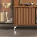 Ver imagem 4 de Estante para TV Home Theater 85" MDF 291cm 3 Portas 2 Cristaleiras Vidro Reflecta LED Canella