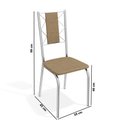 Ver imagem 3 de Conjunto Mesa de Jantar Kappesberg Crome Tampo de Vidro 4 Cadeiras Cromado Capuccino