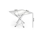 Ver imagem 2 de Conjunto Mesa de Jantar Kappesberg Crome Tampo de Vidro 4 Cadeiras Cromado Capuccino