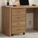 Ver imagem 2 de Mesa de Cabeceira 45 Cm 4 Gavetas com Rodizios - Presence:amendola Touch