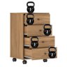 Mesa de Cabeceira 45 Cm 4 Gavetas com Rodizios - Presence:amendola Touch - 10