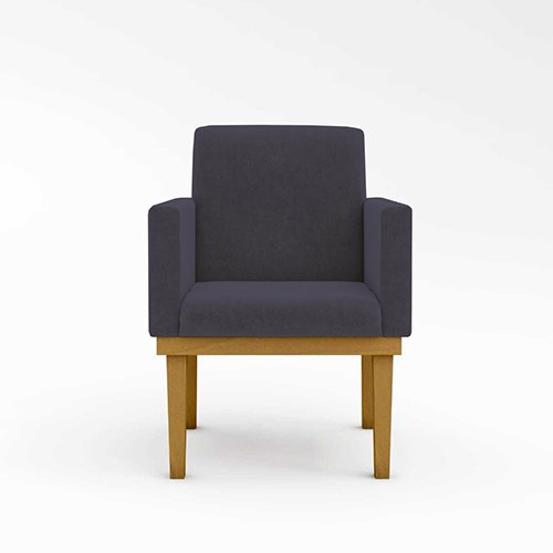 Cadeira Reforçada Poltrona Home Office – Estudos - Trabalho Cor:Cinza - 2