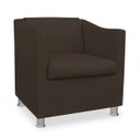 Ver imagem 2 de Poltrona Decorativa Tillak Tilla em Suede para Sala de Estar, Consultório e Recepção - Corino Marrom