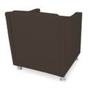 Ver imagem 4 de Poltrona Decorativa Tillak Tilla em Suede para Sala de Estar, Consultório e Recepção - Corino Marrom