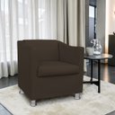 Ver imagem 1 de Poltrona Decorativa Tillak Tilla em Suede para Sala de Estar, Consultório e Recepção - Corino Marrom