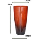 Ver imagem 1 de Vaso Grande para Planta para Decoração Sala Varanda Jardim Alto Brilho e Leve 54cm (liso/vermelho)